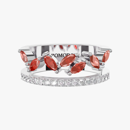 Red Beans Ruby Jewelry Ring